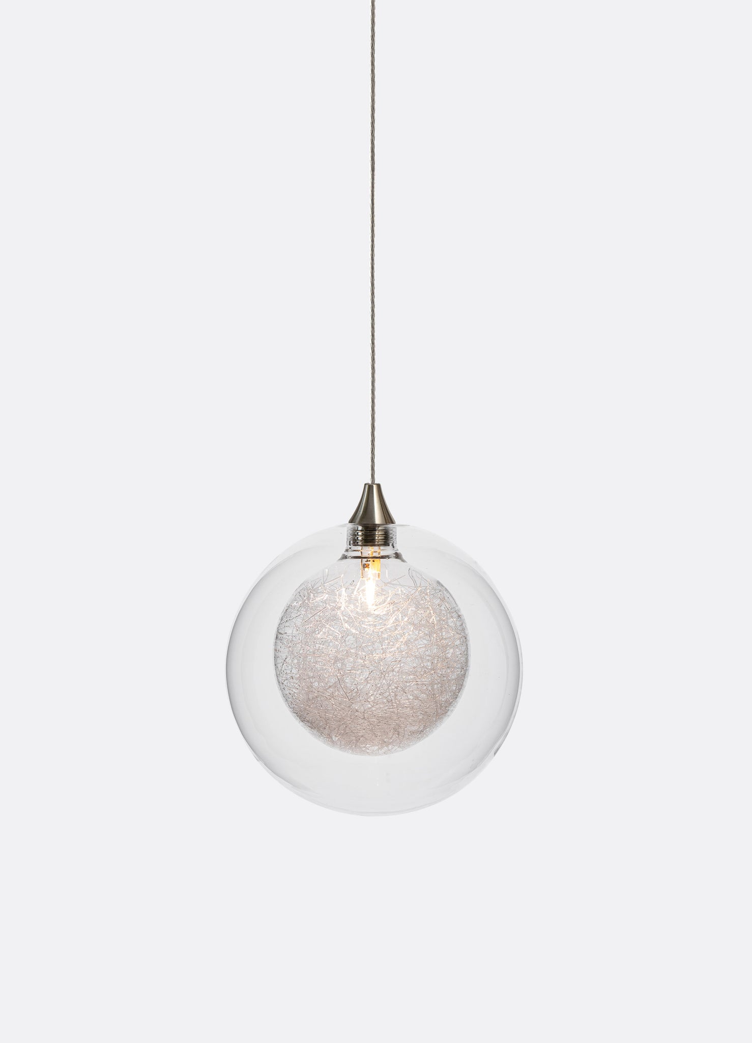 Clear Outer / White Drizzle