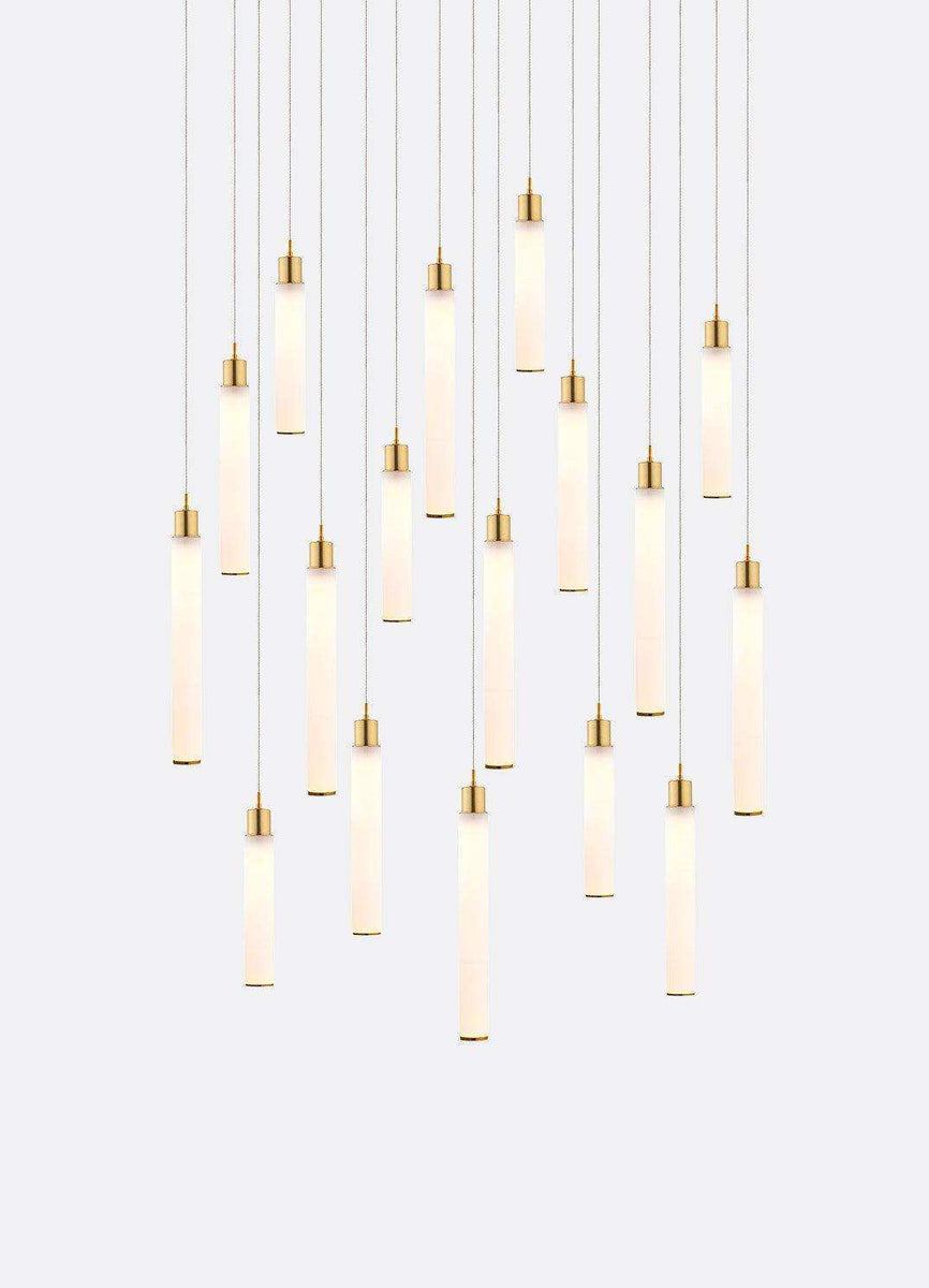 Modern & Unique Smooth Glass Blown White Candle Multi-Pendant Chandelier –  Shakúff