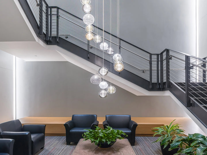 How to Light a Spiral Staircase Without Reflection Glare
